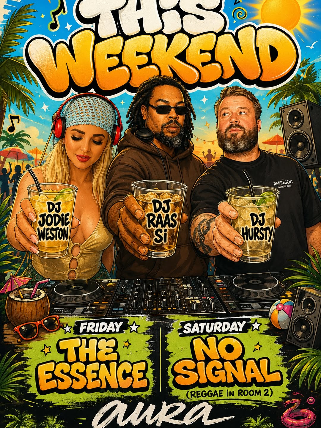 THERES ONLY ONE PLACE TO BE THIS WEEKEND ☀️FRI - @missjodieweston - The Essence 🫂
SAT - @djhursty - No Signal 🪩
SAT - DJ Raas Si - Reggae & Dancehall (Room 2)And as always, we’re going to 4AM 🕓